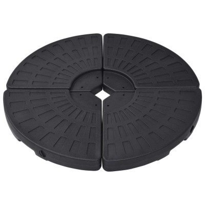 vidaXL Suport de umbrelă &amp;icirc;n formă de evantai, 4 buc., negru foto
