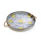Tava decor Lamai lemn metal multicolor &Oslash; 43,5 cm x 5 H