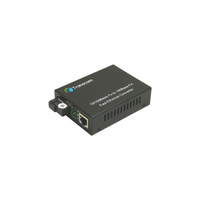 Mediaconvertor 10/100M 1550/1310nm WDM, Type B Singlemode 40km, conector SC - TRANSCOM, &quot;TS-100-BD-40B&quot;