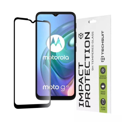 Folie Motorola Moto G10 G20 G30 G9 Play E7 Plus sticla securizata 111D Negru foto