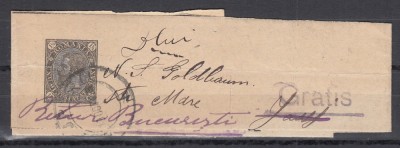 ROMANIA1893 REGELE CAROL I A III-a EMISIUNE DE BENZI PENTRU ZIARE STAMPILATA foto