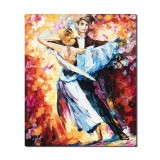 Tablou pictat manual, Vals, vals, 60x50cm ulei pe panza in cutit efect 3D, gata de expus pe perete