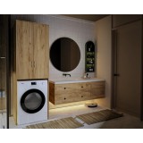 Dulap MS 2U Polite, 65x60x199 cm, Stejar K003