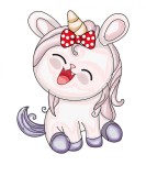 Cumpara ieftin Sticker decorativ Unicorn, Mov, 75 cm, 1240-3ST, Oem