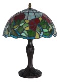 Lampa de masa Tiffany cu abajur floral ROC058