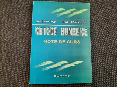 Metode numerice Note de curs Marilena Popa, Romulus Militaru foto