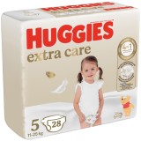 Scutece Huggies Extra Care Jumbo, nr 5, 11-25 kg, 28 buc