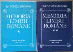 MEMORIA LIMBII ROMANE VOL.1-2-ION POPESCU-SIRETEANU-237462