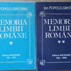 MEMORIA LIMBII ROMANE VOL.1-2-ION POPESCU-SIRETEANU