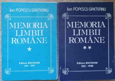 MEMORIA LIMBII ROMANE VOL.1-2-ION POPESCU-SIRETEANU-237463 foto