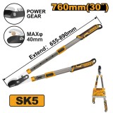 Foarfeca gradina pomi cu maner telescopic 650-850 mm - Ingco HLTS7608
