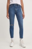 Abercrombie &amp; Fitch jeansi femei, culoarea albastru marin, KI155-3348