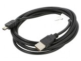 Cablu USB 2.0 A la B mini 1,8m negru aurit