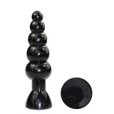 Dildo Dop Anal Large Butt Sex Play Black Balls Dong Enlarger Ventuza Negru, M