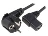 Cablu 3x1mm2 CEE 7/7 ştecăr unghi 90&deg; IEC C13 mamă