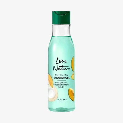 Gel de duş revigorant cu apă de nucă de cocos &amp;amp; pepene galben organic Love Nature (Oriflame) foto