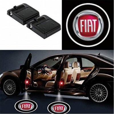 Set 2 Lampi Proiectoare Led Logo Universale FIAT foto