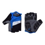 Manusi ciclism adulti, Leoshi, cu gel, culoare negru/albastru/alb, marime M Cod:LSL3014