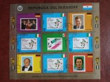 PARAGUAY, FOTBAL MEXIC - BLOC ȘTAMPILAT