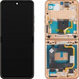 Display cu Touchscreen Motorola Razr+ 2025 / Razr+ 2024 / Razr 50 Ultra, cu Rama, Sub Inner, Maro (Mocha Mousse), Service Pack 5D68C29482