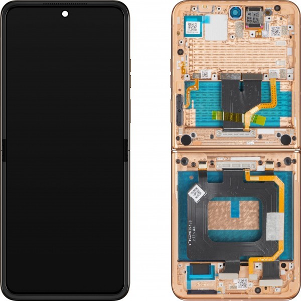 Display cu Touchscreen Motorola Razr+ 2025 / Razr+ 2024 / Razr 50 Ultra, cu Rama, Sub Inner, Maro (Mocha Mousse), Service Pack 5D68C29482