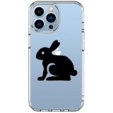 Husa personalizata apple iphone 15 pro max, black bunny