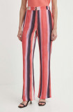 Sisley pantaloni femei, lat, high waist