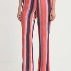 Sisley pantaloni femei, lat, high waist