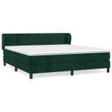 Cumpara ieftin Pat box spring cu saltea, verde inchis, 160x200 cm, catifea