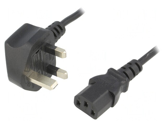 Cablu Alimentare UK IEC C13 1,8m Negru