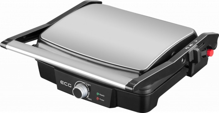 Grill electric ECG KG 100, 2000 W, 3 tipuri de gatire, deschidere 180&ordm;
