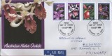 Australia 1986 - orhidee, serie pe FDC circulata