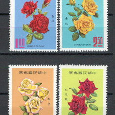 Taiwan 1969 Mi 742/45 MNH, nestampilat - Trandafiri, flori