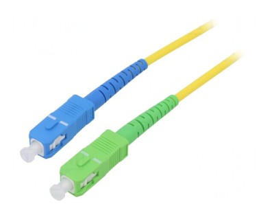 Patch Cord Fibra Optica OS2 SC/APC SC/UPC 20m Galben foto