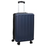 vidaXL Valiză pliabilă cu carcasă tare 24&#039;&#039; Albastru &icirc;nchis 43x27x66 cm ABS