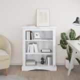Bibliotecă 3 rafturi stil mexican Corona, alb 81x29x100 cm, pin