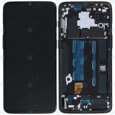 Capacul frontal al modulului de afișare OnePlus 6T (A6010 A6013) + LCD + digitizer negru la miezul nopții