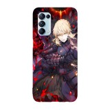 Husa compatibila cu Oppo A72 model Alter Saber Fate Grand Order, Silicon, TPU, Viceversa, Transparent, Carcasa