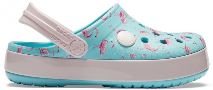 Saboti Crocs Crocband Multi-Graphic Clog Albastru deschis - Ice Blue