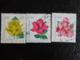 Serie timbre flora flori plante Germania DDR stampilate, Stampilat