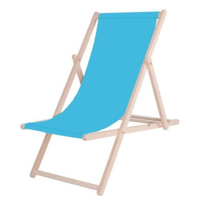 Sezlong pentru gradina, Springos, lemn, reglabil, pliabil, albastru, 58x124 cm GartenVIP DiyLine foto