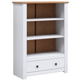 Cumpara ieftin Biblioteca, alb, 80x35x110 cm, lemn masiv de pin, gama Panama