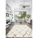 Covor Premium Belgian Model Gent 51308-610, Marime 80 x 150 cm, Crem, Inaltime Fir 30 mm, Antialergic, Polipropilena, Living, Dormitor, Sufragerie, Bi