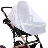 Plasa de Tantari Elastica Universala pentru Carucior Bebelus Protectie Insecte 140 cm Alb Oem