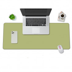 MousePad mare XXL, din Piele PU pentru protectie birou, VisionHub&amp;reg;, Suprafata moale, Impermeabil, Baza Anti-Alunecare, 120x60cm, Verde foto