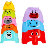 Bam-Bam Stacking Cups cupe de stivuire 6m+ Animals 0 buc, Bam Bam