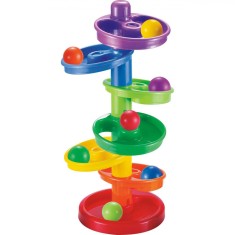 Jucărie Educativă Tobogan cu Mingi, Multicolor, Set 7 Bucăți foto