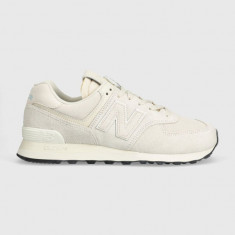 New Balance sneakers din piele 574 culoarea bej, U574BSB