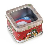 Cutie Craciun metal multicolor III cm 7,5 x 7,5 x 5 H