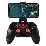 Gamepad wireless cu suport pentru telefon, Negru, 15x6x11cm, CMCLASS